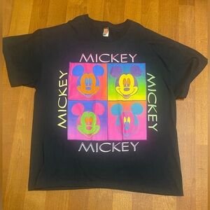 Disney Black Mickey Mouse Short Sleeve Tee